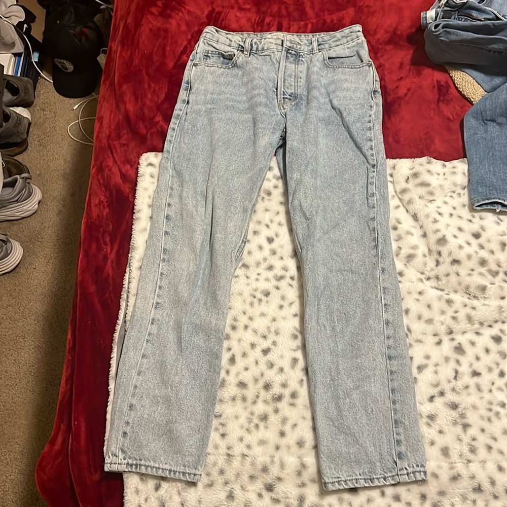 Hidden straight leg jeans
